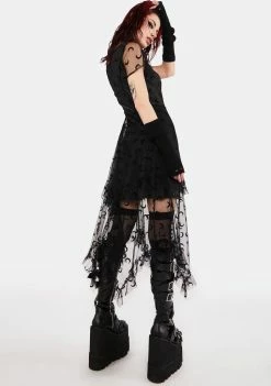 Jawbreaker Dresses Moon Mesh Overlay Mini Dress