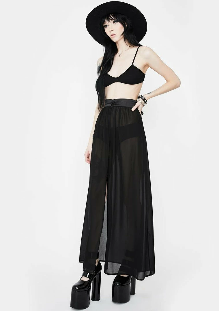 Jawbreaker Vamp Chiffon Maxi Skirt