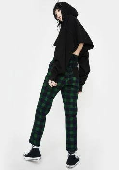 Jawbreaker Jumpsuits & Rompers Green Check Chained Overalls