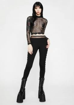 Jawbreaker Web Lace Crop Top