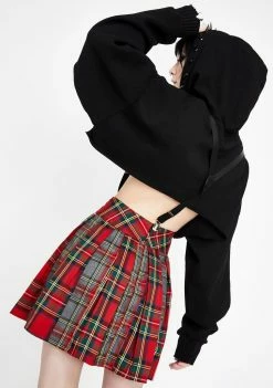 Jawbreaker Pretty Vacant Plaid Suspender Skirt