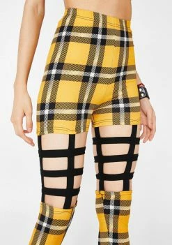 Jawbreaker Most Disruptive Plaid Cage Leggings Bottoms