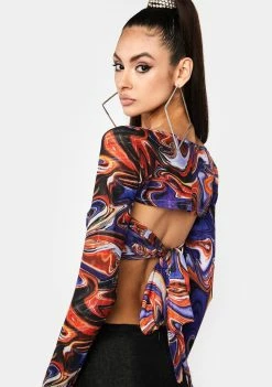 BY DYLN Tops Galaxy Minx Long Sleeve Top