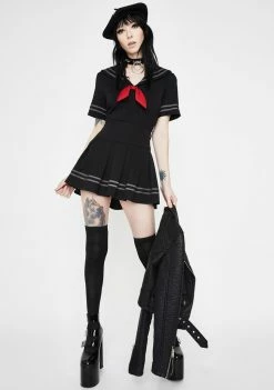 Jawbreaker Sailor Goth Crop Top Tops