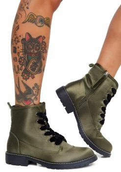 Dirty Laundry Hide N' Sleek Satin Boots Boots & Booties