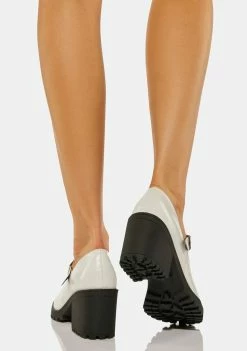 Dirty Laundry White Lita Heeled Mary Janes Heels