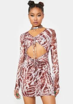 BY DYLN Romeo Mesh Cut Out Dress Dresses