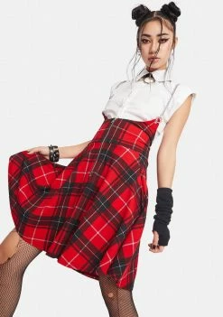 Jawbreaker Bottoms Chain Plaid Skirt