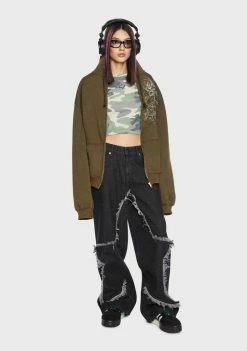 Basic Pleasure Mode Boyfriend Jeans Ziggy Distressed Star Jeans