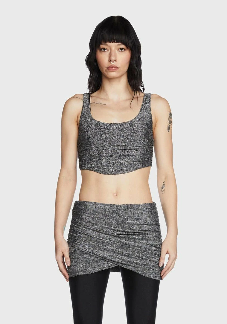 BY DYLN Ivy Ruched Mini Skirt