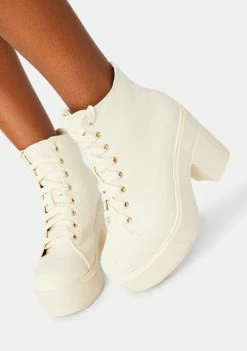 Dirty Laundry Off White Campus Queen Booties Boots & Booties