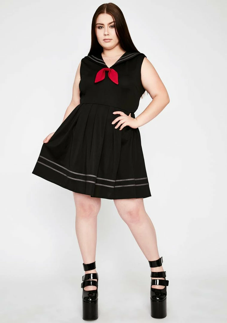 Jawbreaker Plus Sailor Goth Mini Dress