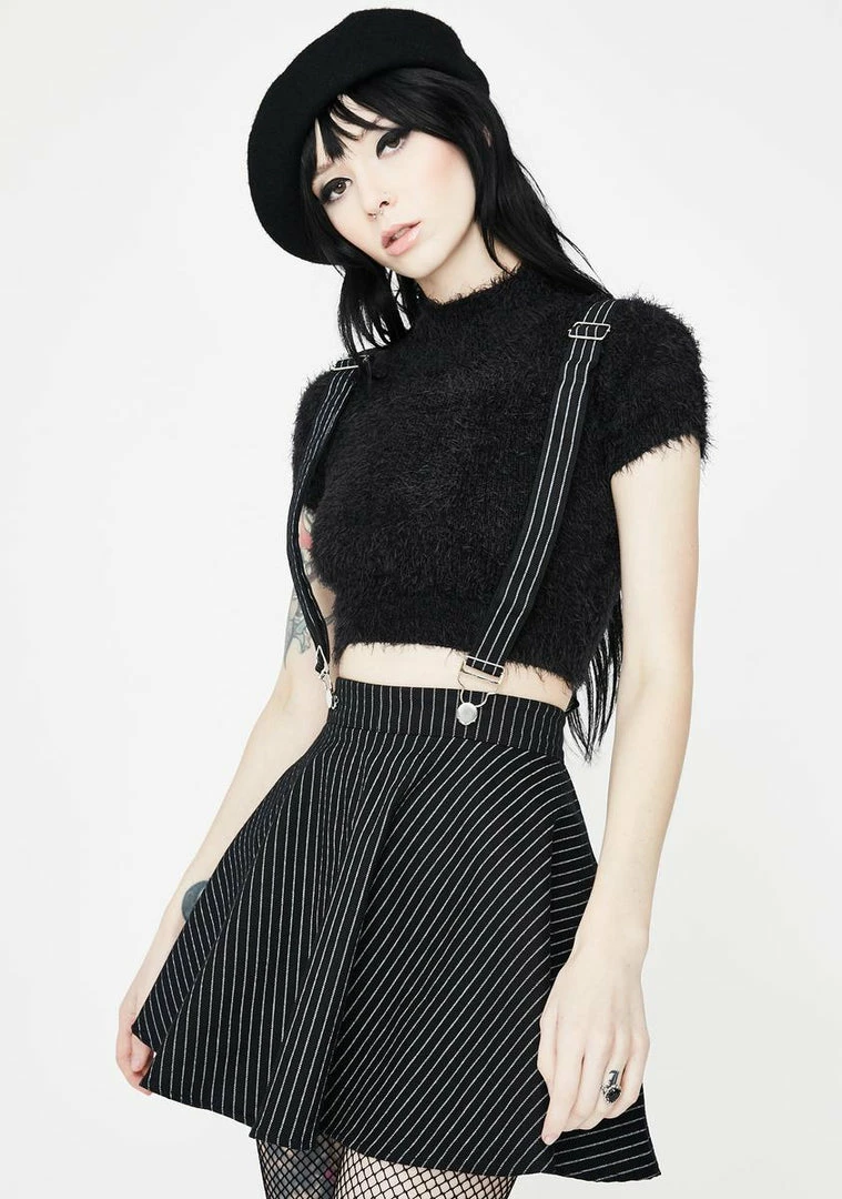 Jawbreaker Stripes N Suspenders Mini Skirt