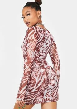 BY DYLN Romeo Mesh Cut Out Dress Dresses