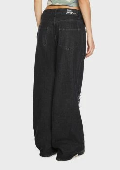 Basic Pleasure Mode Boyfriend Jeans Ziggy Distressed Star Jeans