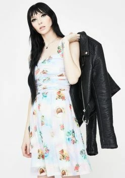 Jawbreaker Cherub Cat Chiffon Skater Dress