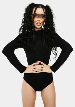 BY DYLN Parker Long Sleeve Bodysuit Tops