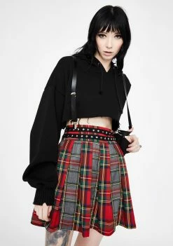 Jawbreaker Pretty Vacant Plaid Suspender Skirt