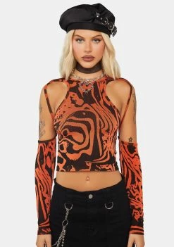 Basic Pleasure Mode Dress Blouses Titan Wrap Cut Out Top