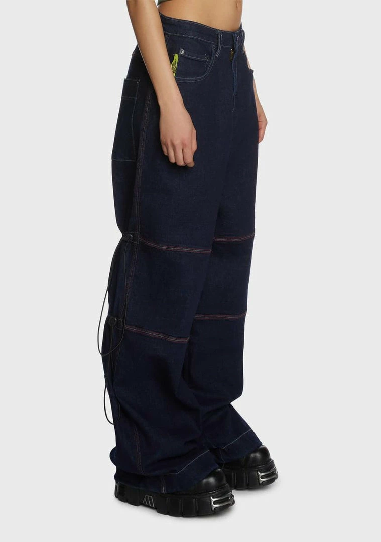 Basic Pleasure Mode Bella Cargo Jeans Bottoms