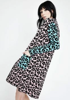 Jawbreaker Multi Pastel Leopard Print Cardigan