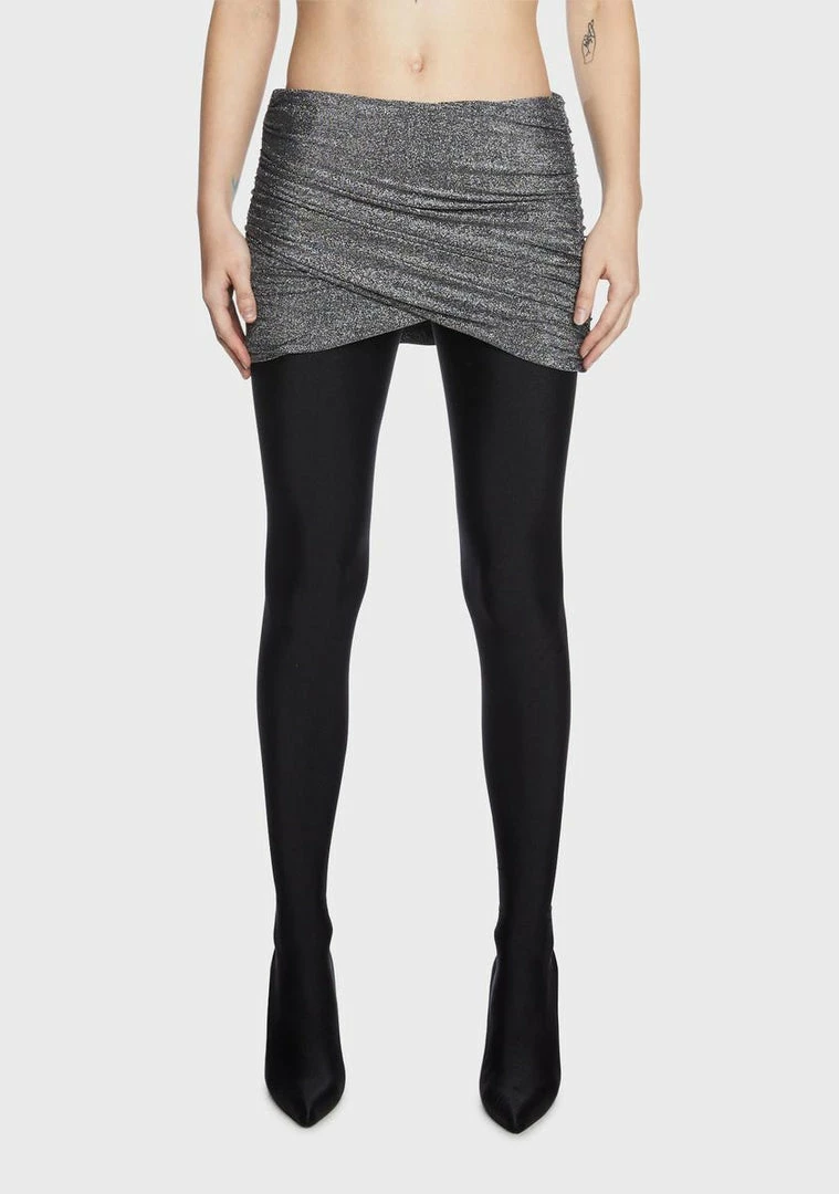 BY DYLN Ivy Ruched Mini Skirt