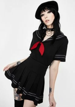 Jawbreaker Bottoms Sailor Goth Mini Skirt