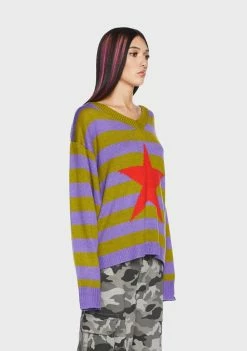 Basic Pleasure Mode Star Stripe Jumper