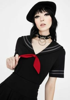 Jawbreaker Sailor Goth Crop Top Tops