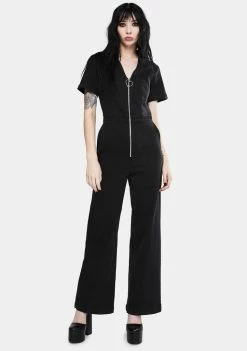 Jawbreaker No Heart Denim Jumpsuit Jumpsuits & Rompers