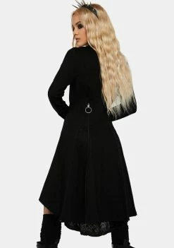 Jawbreaker Fit & Flare Coat W/ Zip Detail