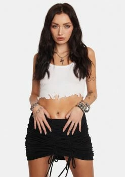 BY DYLN Black Viper Mini Skirt