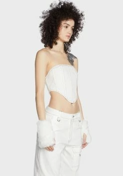 BY DYLN Fargo Denim Corset