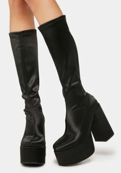 NOKWOL Emmie Black Platform Boots