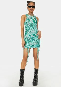 BY DYLN Hailey Mesh Mini Dress