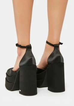 NOKWOL Charlie Satin Platform Heels