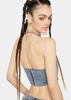 BY DYLN Amison Denim Corset