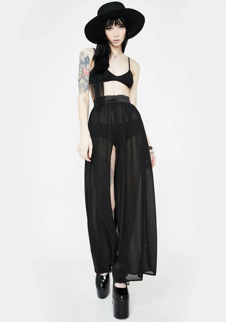 Jawbreaker Vamp Chiffon Maxi Skirt