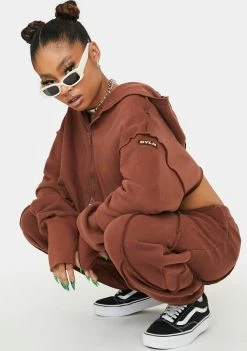 BY DYLN Tops Hazel Cropped Hoodie