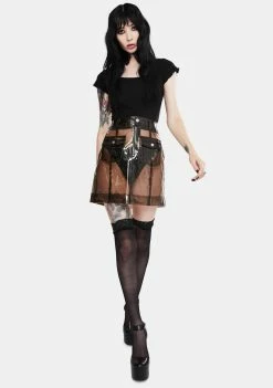 Jawbreaker Bottoms Plastic Fantastic Vinyl Skirt