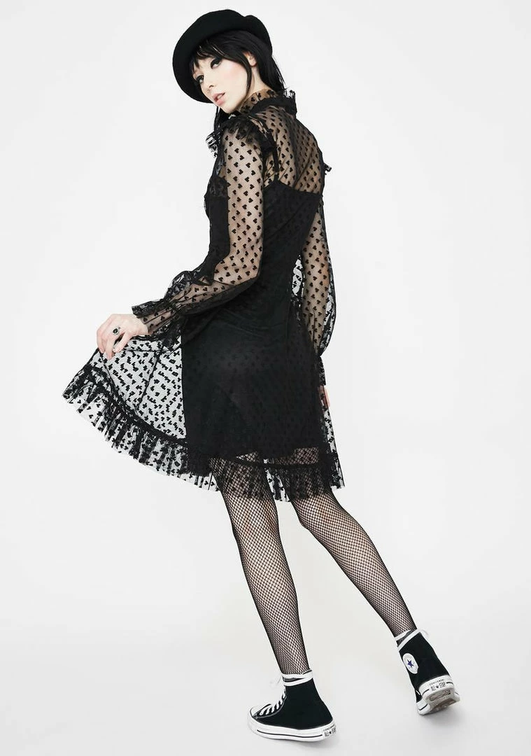 Jawbreaker Don't Mesh With My Heart Ruffled Dress