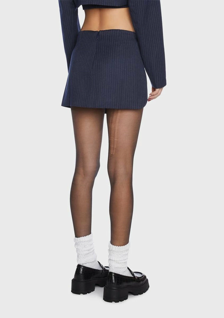 BY DYLN Zayne Pinstripe Mini Skirt