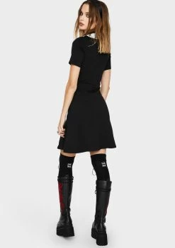 Jawbreaker Embroidered Heart Mini Dress