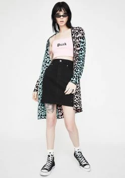 Jawbreaker Multi Pastel Leopard Print Cardigan