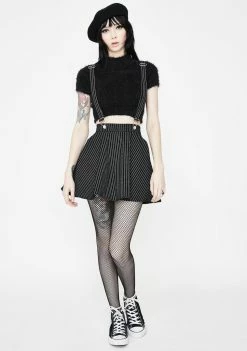 Jawbreaker Stripes N Suspenders Mini Skirt