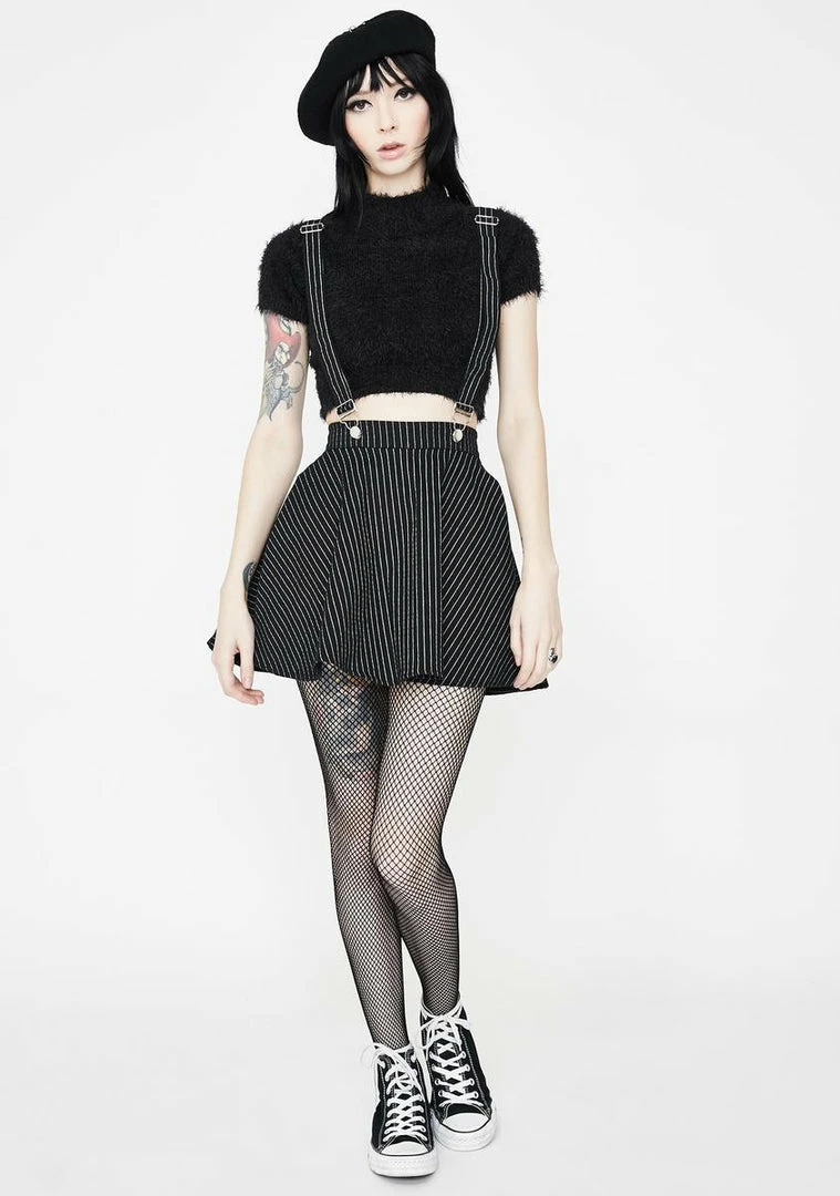 Jawbreaker Stripes N Suspenders Mini Skirt