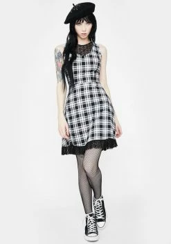 Jawbreaker Dresses It's A Picnic Lace Trim Skater Dress