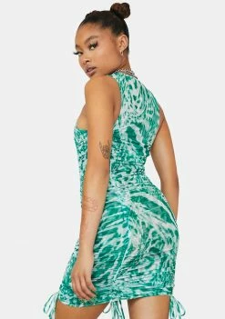 BY DYLN Hailey Mesh Mini Dress