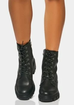 Dirty Laundry Combat Boots Newz Heeled Ankle Boots