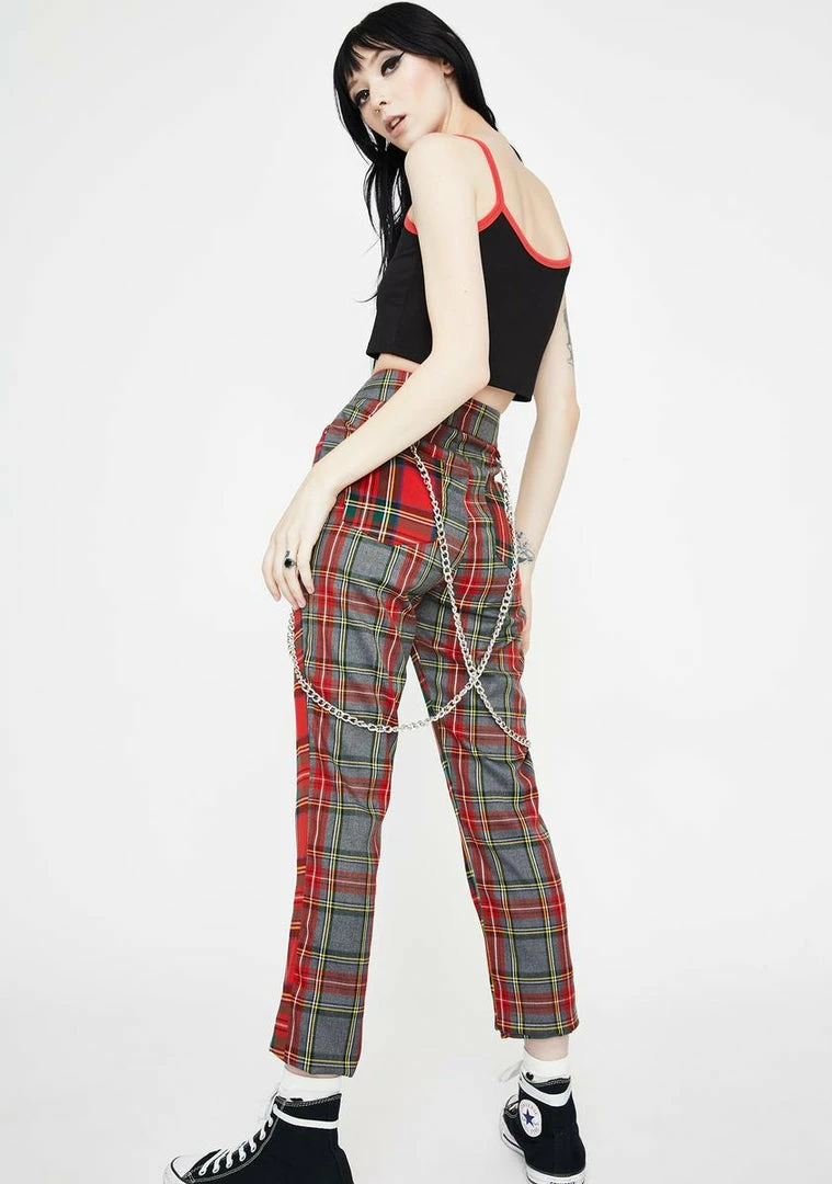 Jawbreaker In Chains Plaid Trousers